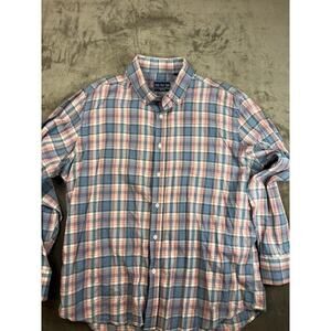 Charleston Threads Shirt Men's 2XL Colorful Cotton Plaid Long Sleeve‎ Button Up